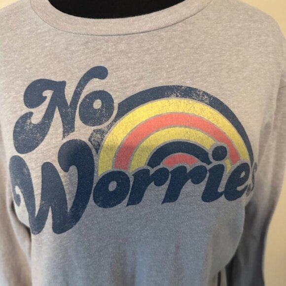 Grey "No Worries" Shirt  8647 - Picture 6 of 7